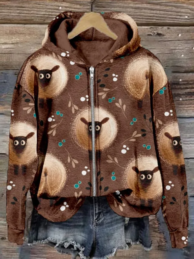 Zipper Hooded Sweatshirt Digital Printing Tzphd2625 Xxl - Shop at LoveMi