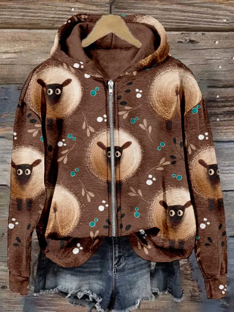 Zipper Hooded Sweatshirt Digital Printing - Tzphd2625-Xxl