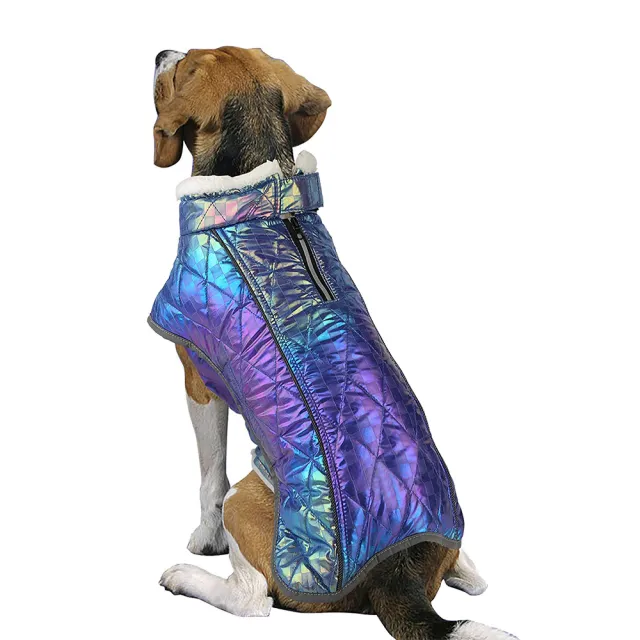 Pet Clothes Waterproof Velvet Warm Dazzling Blue - Shop at LoveMi