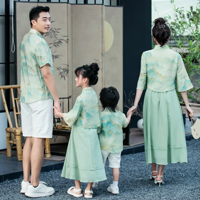Parent child Leisure Cheongsam Suit Men'S Shorts Men'S M - Shop at LoveMi