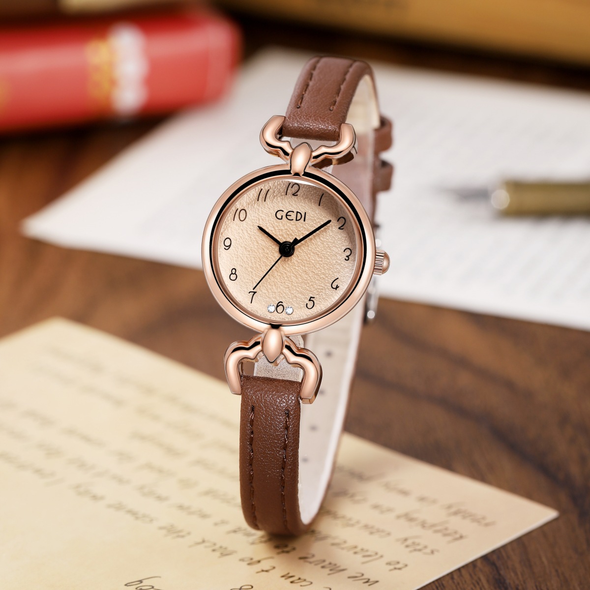 Slim Textured Petite Dial Quartz Ladies Watch