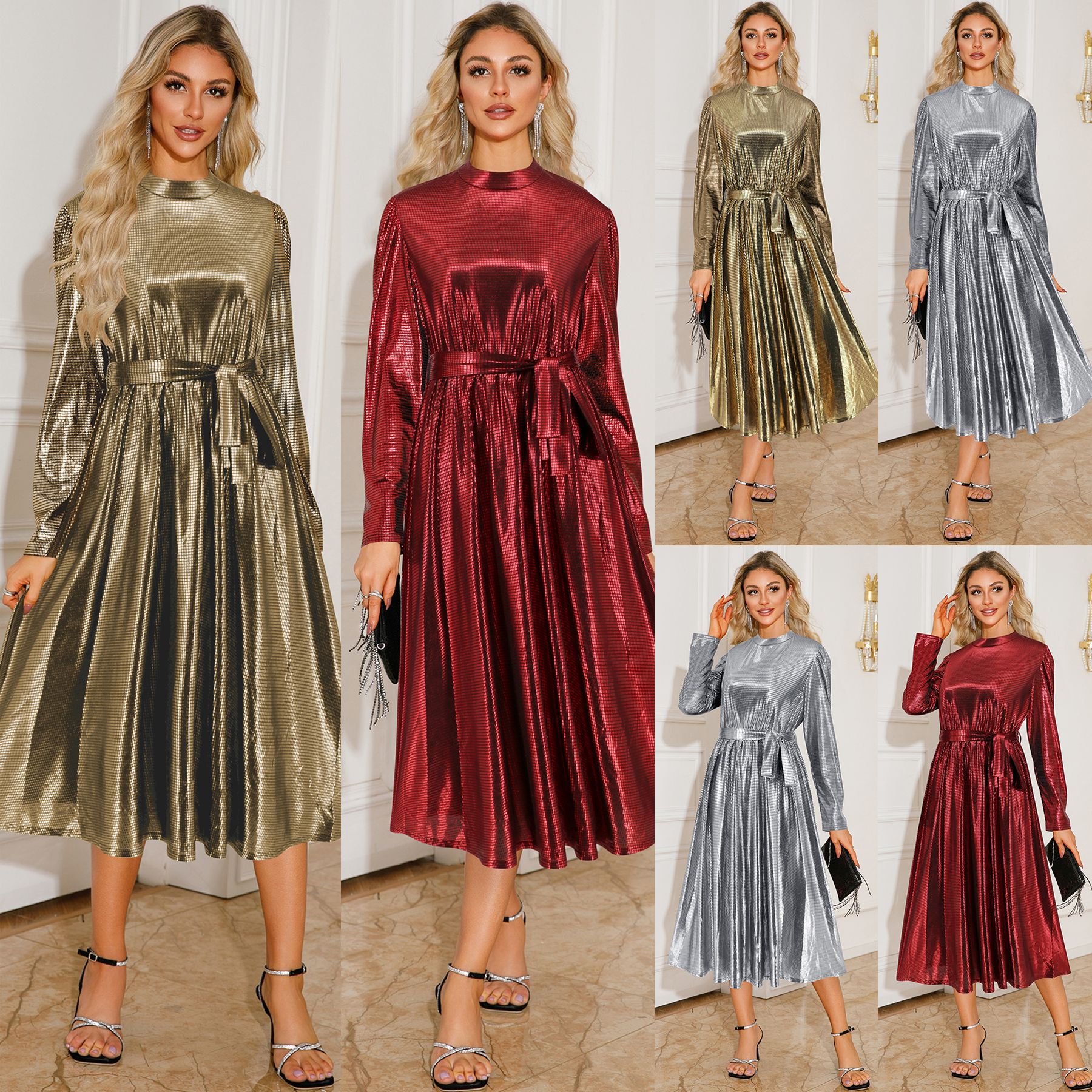 Women's Long-sleeved Banquet Dress
