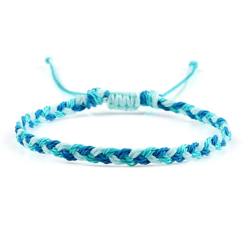 Braided Wax Thread Hand Strap Crafts Color Intersecting Three-strand Braid