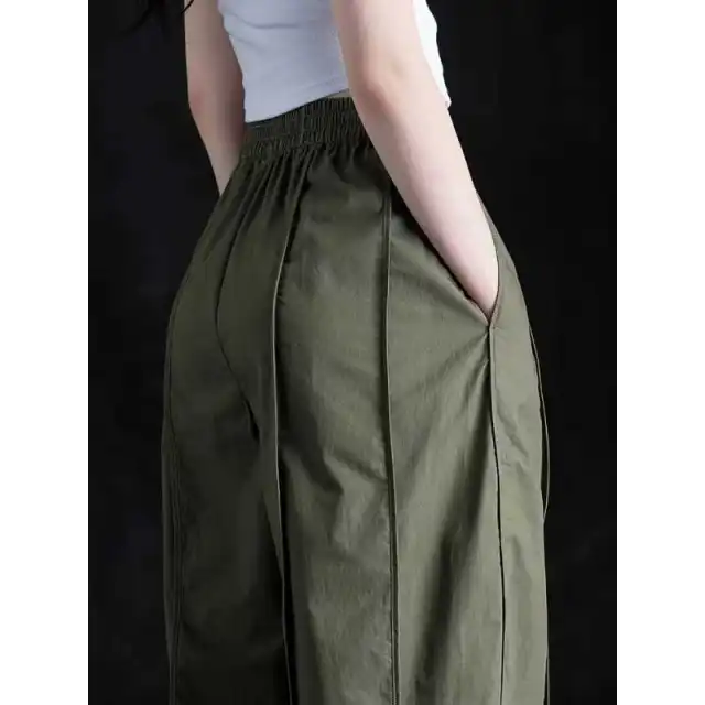 Lantern Women's Loose Harem Pants Thin Army Green - Shop at LoveMi