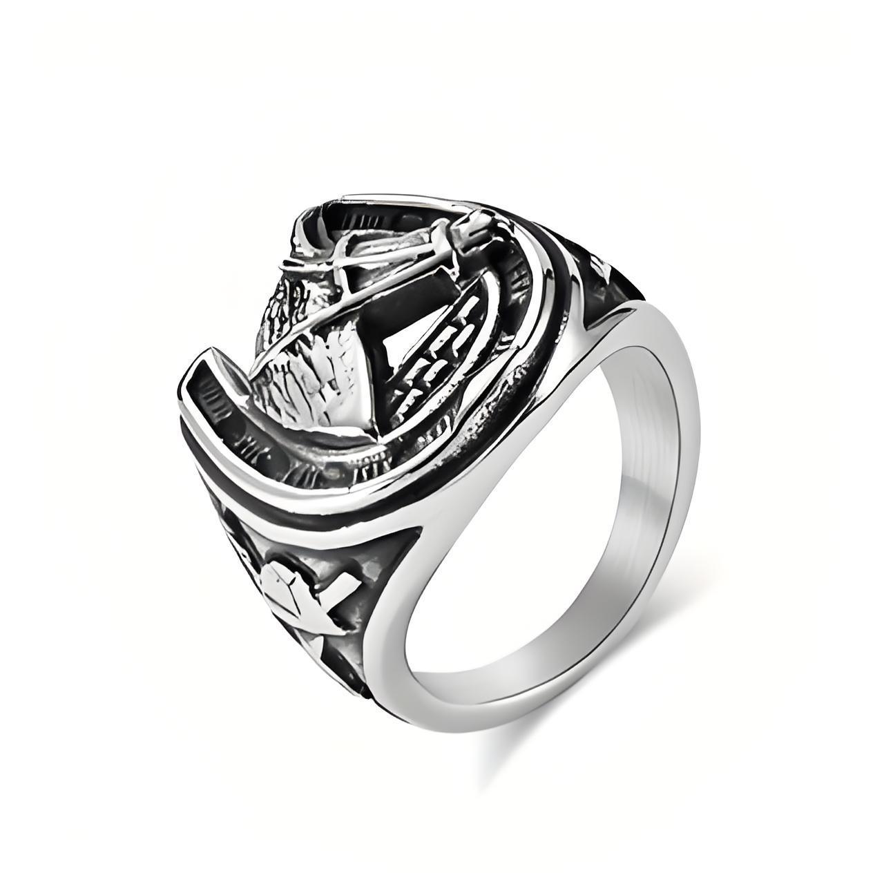 Fashion Retro Horse Head Stainless Steel Ring Bracelet