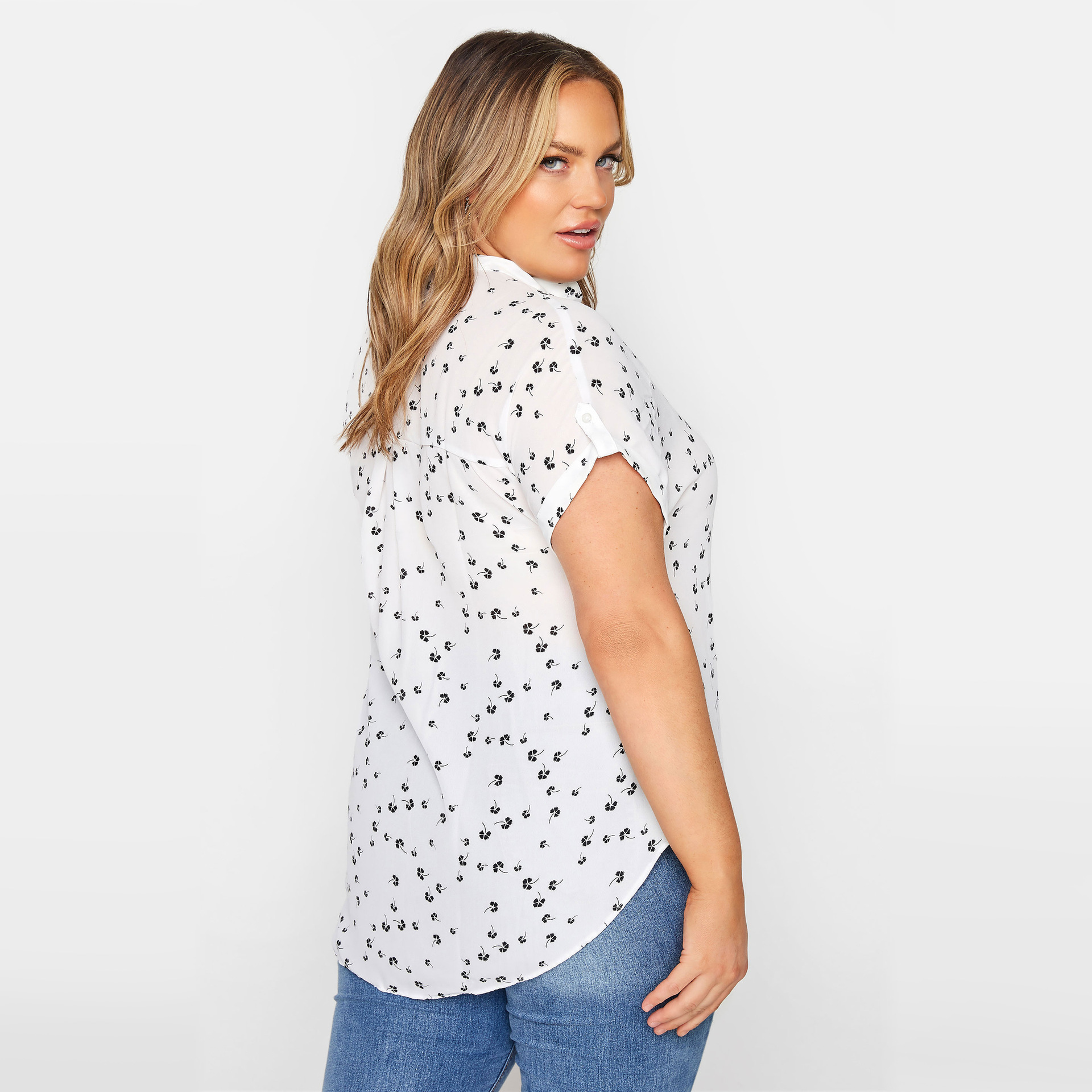 Title 18, Polka Dot Digital Print Plus Size Loose Casual ...