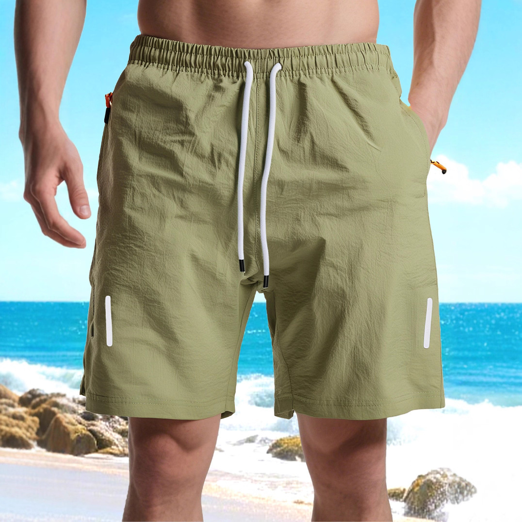 Casual Athletic Quick-drying Zip-pocket Shorts