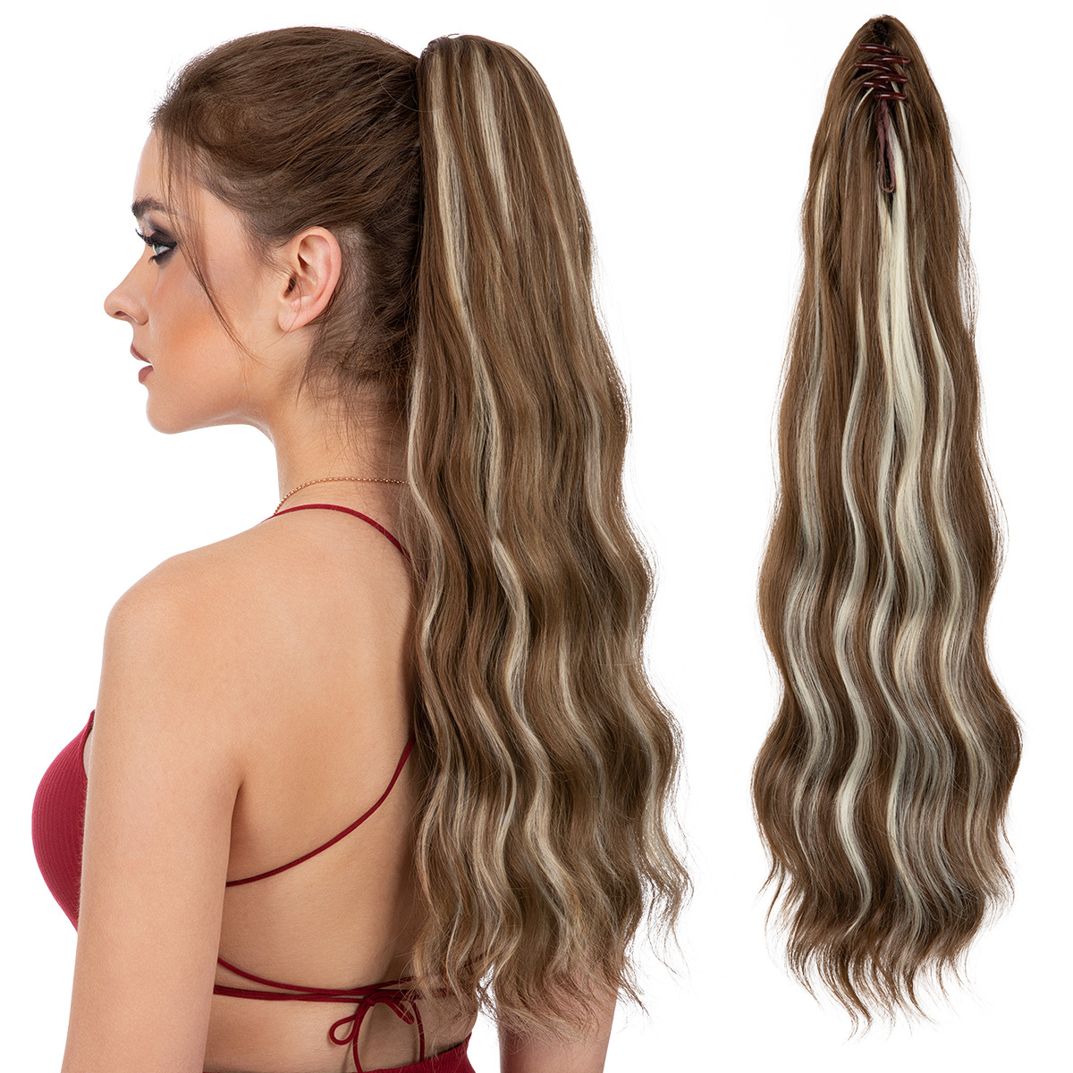 European And American Womens Wigs With Long Ponytails