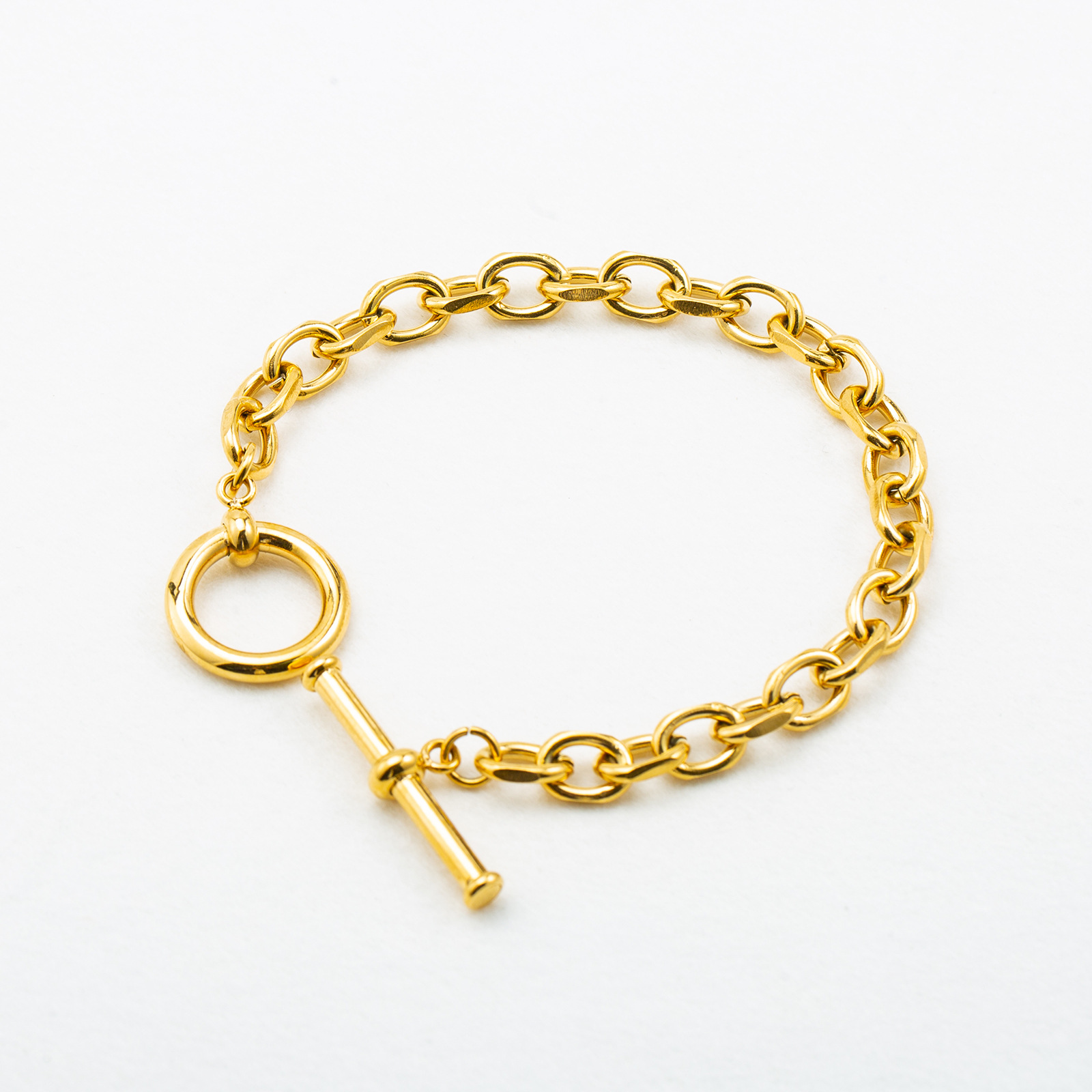 Gold-Plated Cross-Chain Bracelet, picture 3 of 4