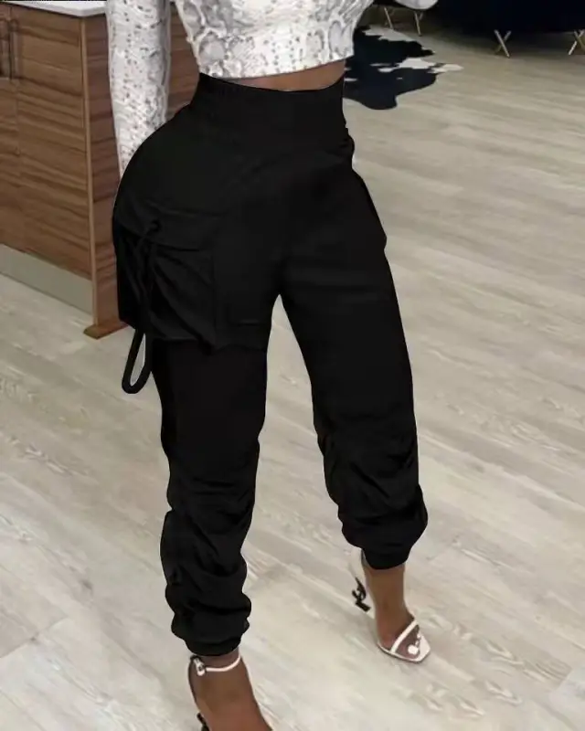 New Casual Trousers All matching Work Clothes Ankle Banded Pants Black - Shop at LoveMi