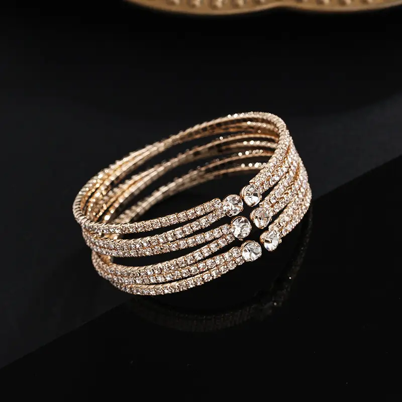 European And American Diamond Handmade Claw Chain Multi-row Bracelet