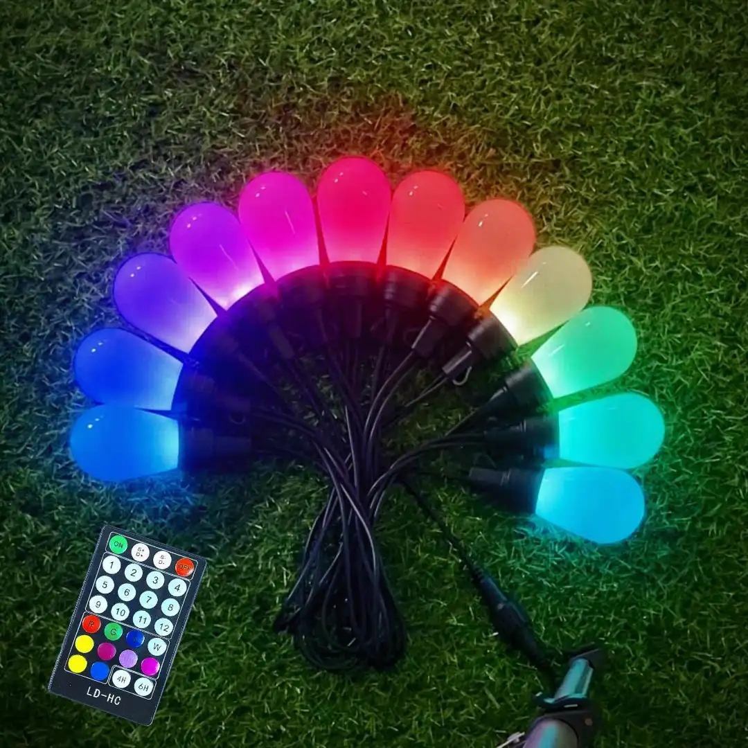 Outdoor Lamp String RGB Seven-color Atmosphere Holiday