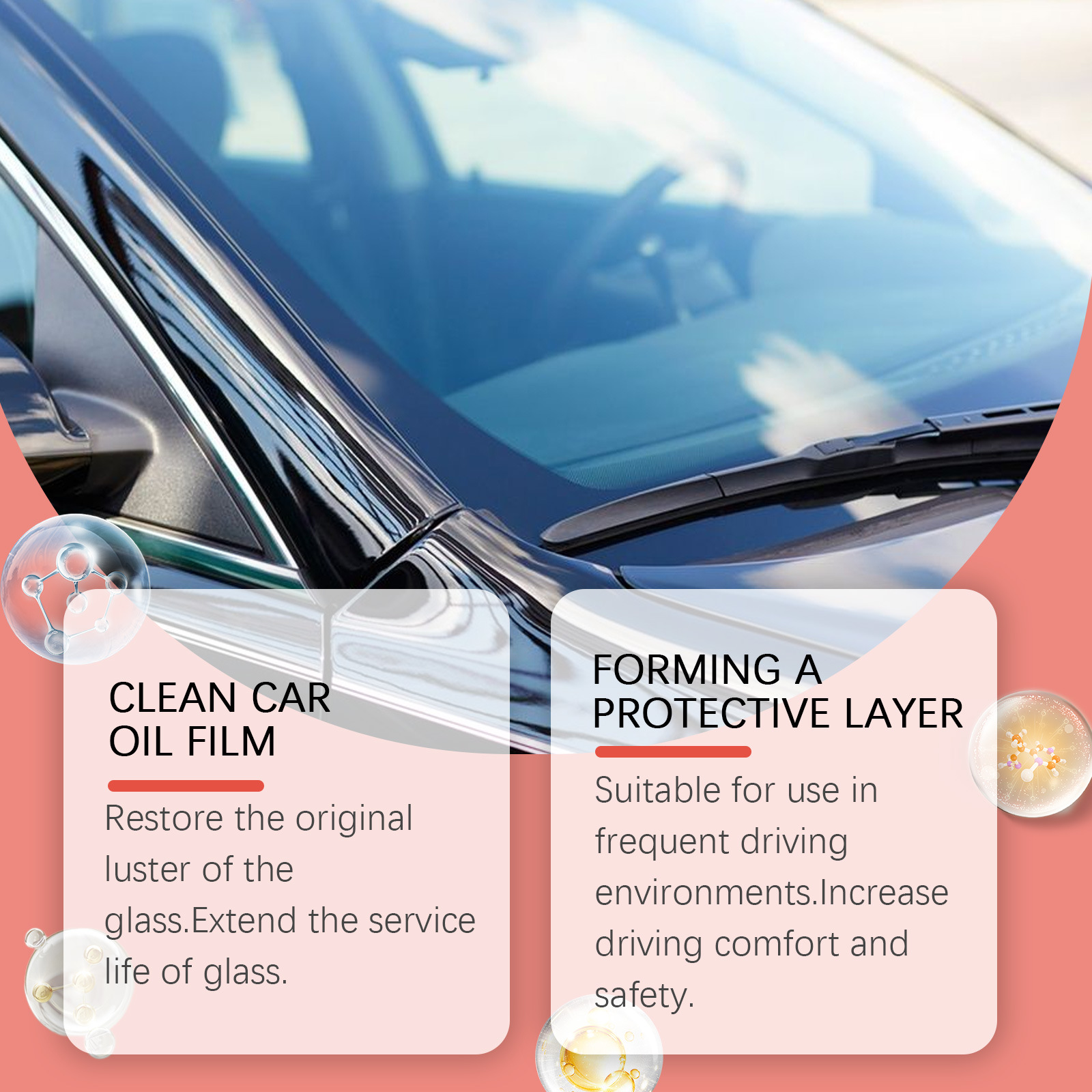 Car Glass Coating Oil Films Cleaning And Decontamination