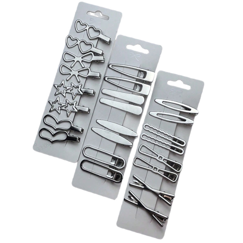 24-piece Cold-Style Set Heart-Shaped Rhinestone Letter Duckbill Hair Clips