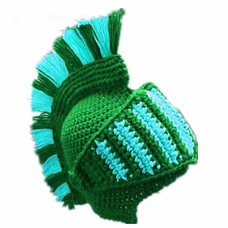 Hand-knitted Tassel Red Crown Roman Hat