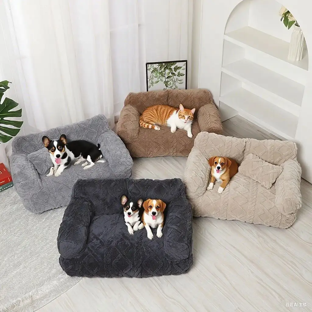 Pet Sofa Bed With Warming Features, Removable