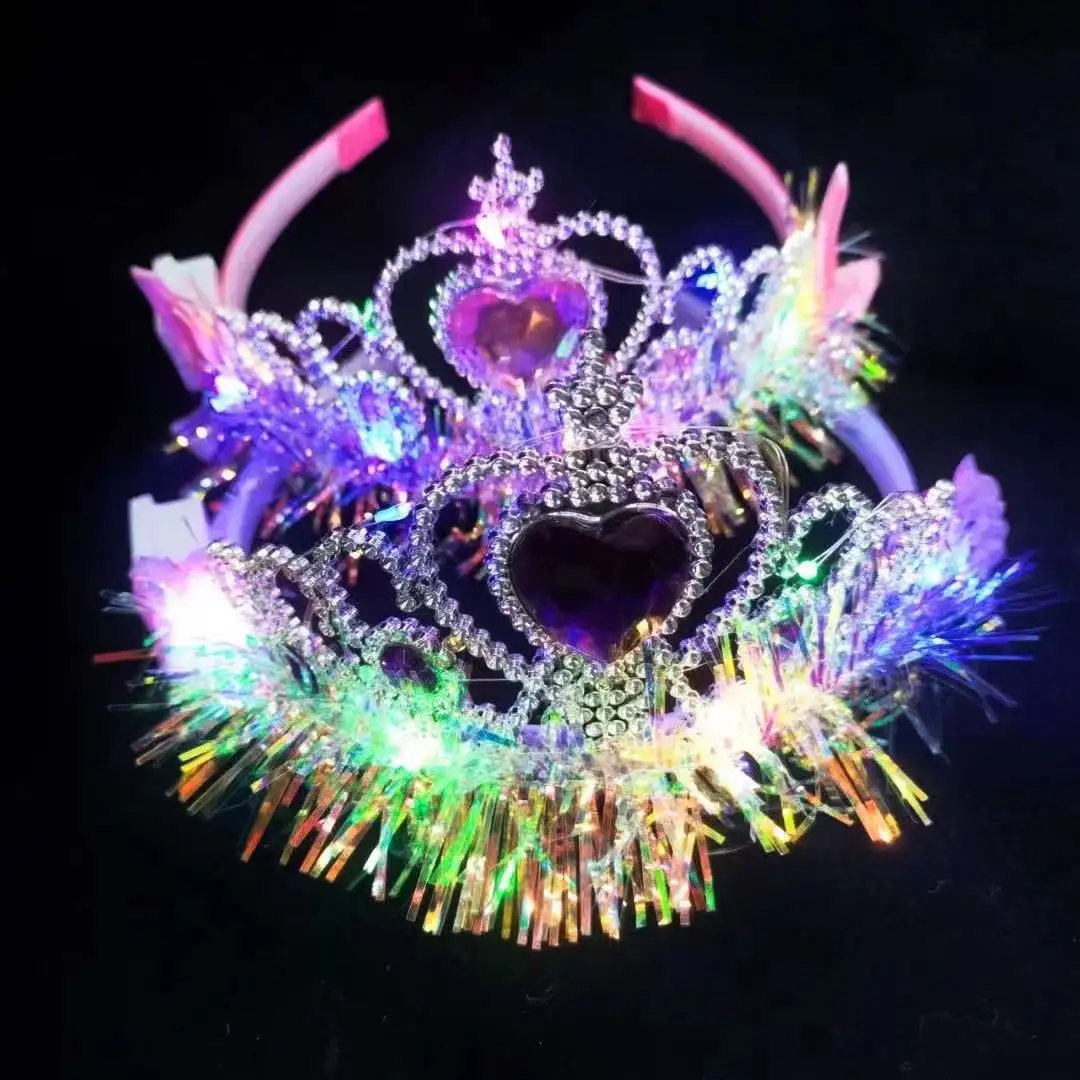 Luminous Gold Silk Princess Crown Sliding Toothed