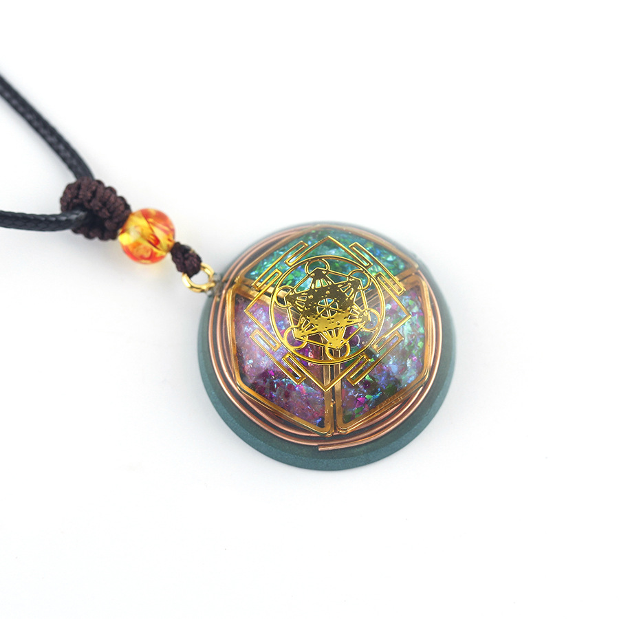Resin Geometric Drop Pendant