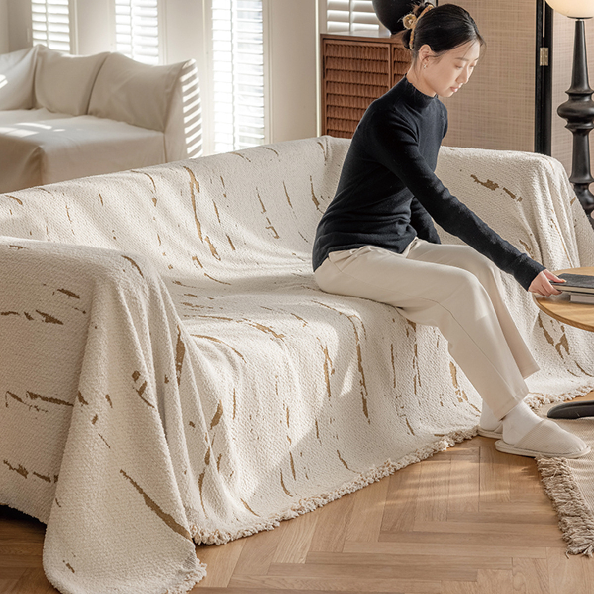 Autumn And Winter Fur Yarn Sofa Universal Cover High-grade Four Seasons Universal Blanket