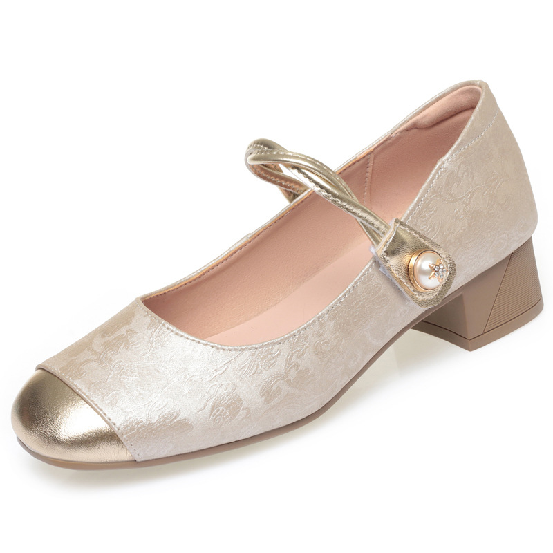 Leather Velcro Strap Heels, picture 2 of 5