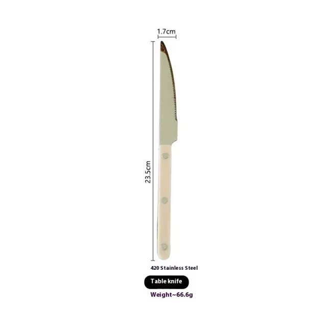 Ivory White French 304 Western Food Tableware Set Dinner Knife - Shop at LoveMi