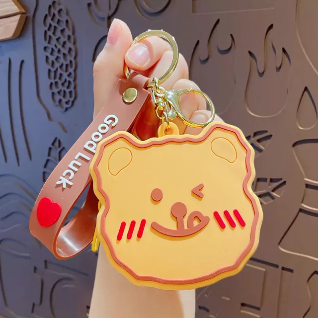 Cute Korean Style Danny Bear Coin Purse Keychain Schoolbag Pendant Yellow - Shop at LoveMi
