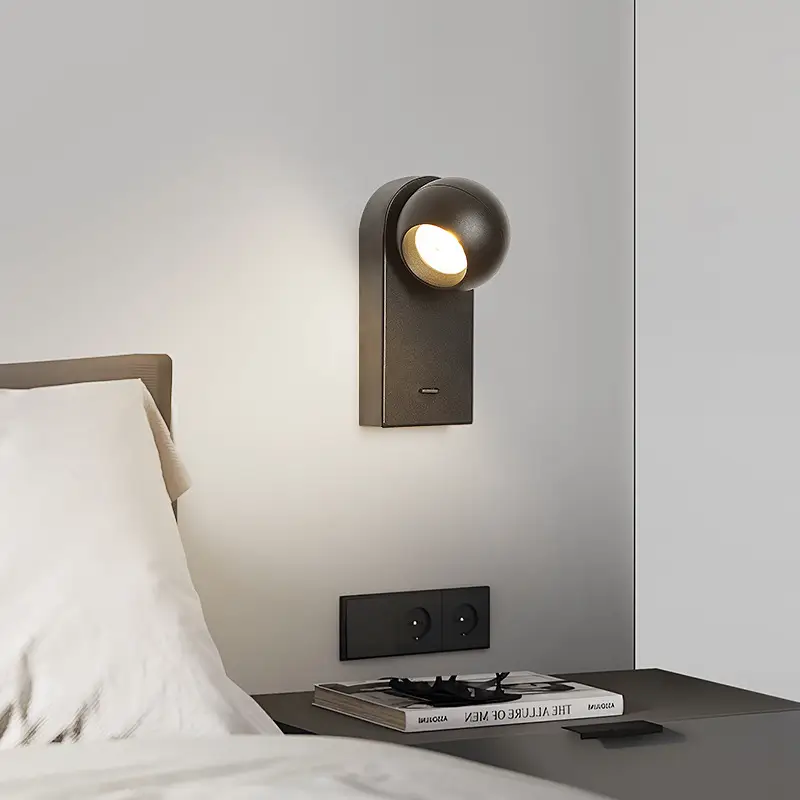 Minimalist Creative Bedroom Bedside Rotatable LED Wall Lamp