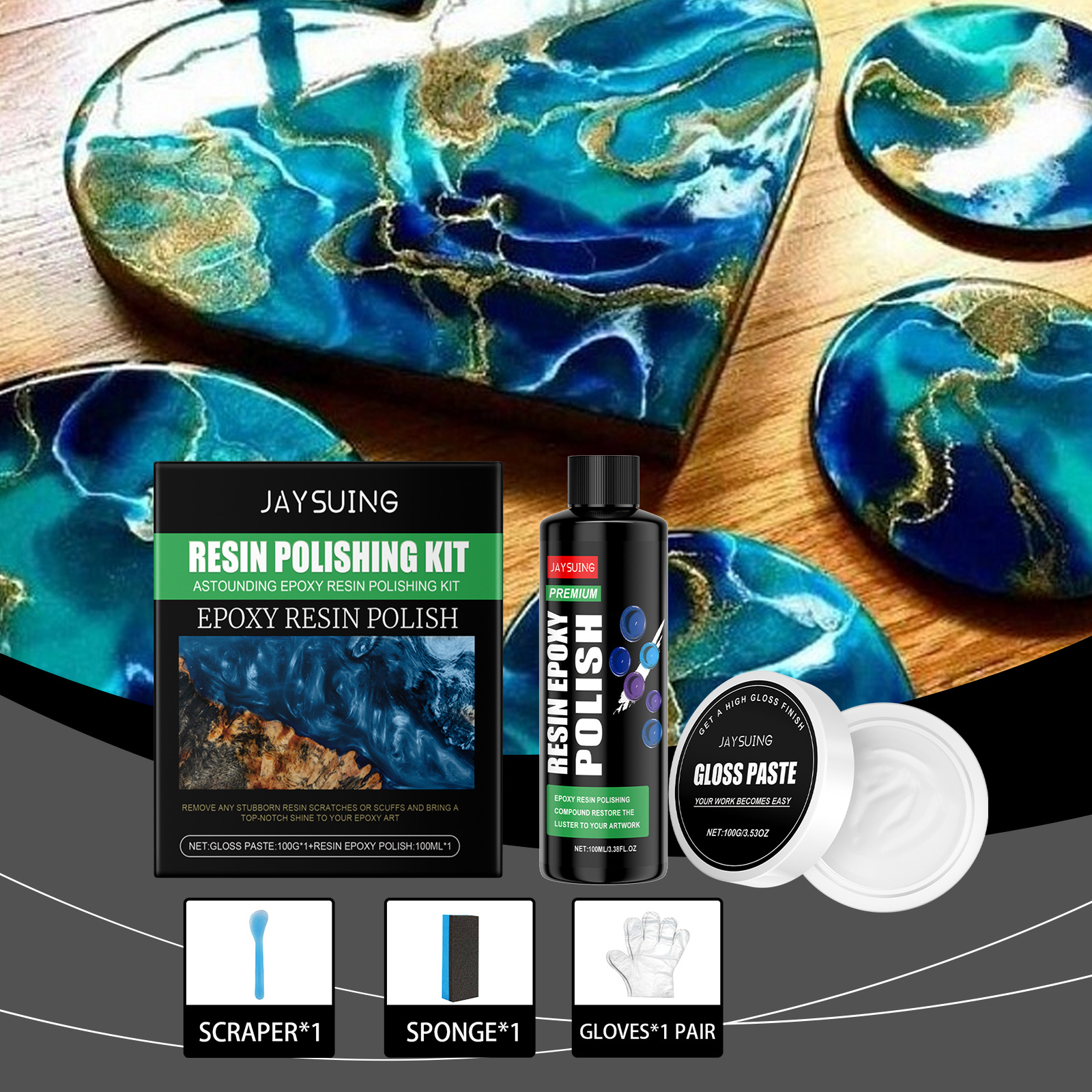 Epoxy Resin Artwork Restoration And Polishing Kit
