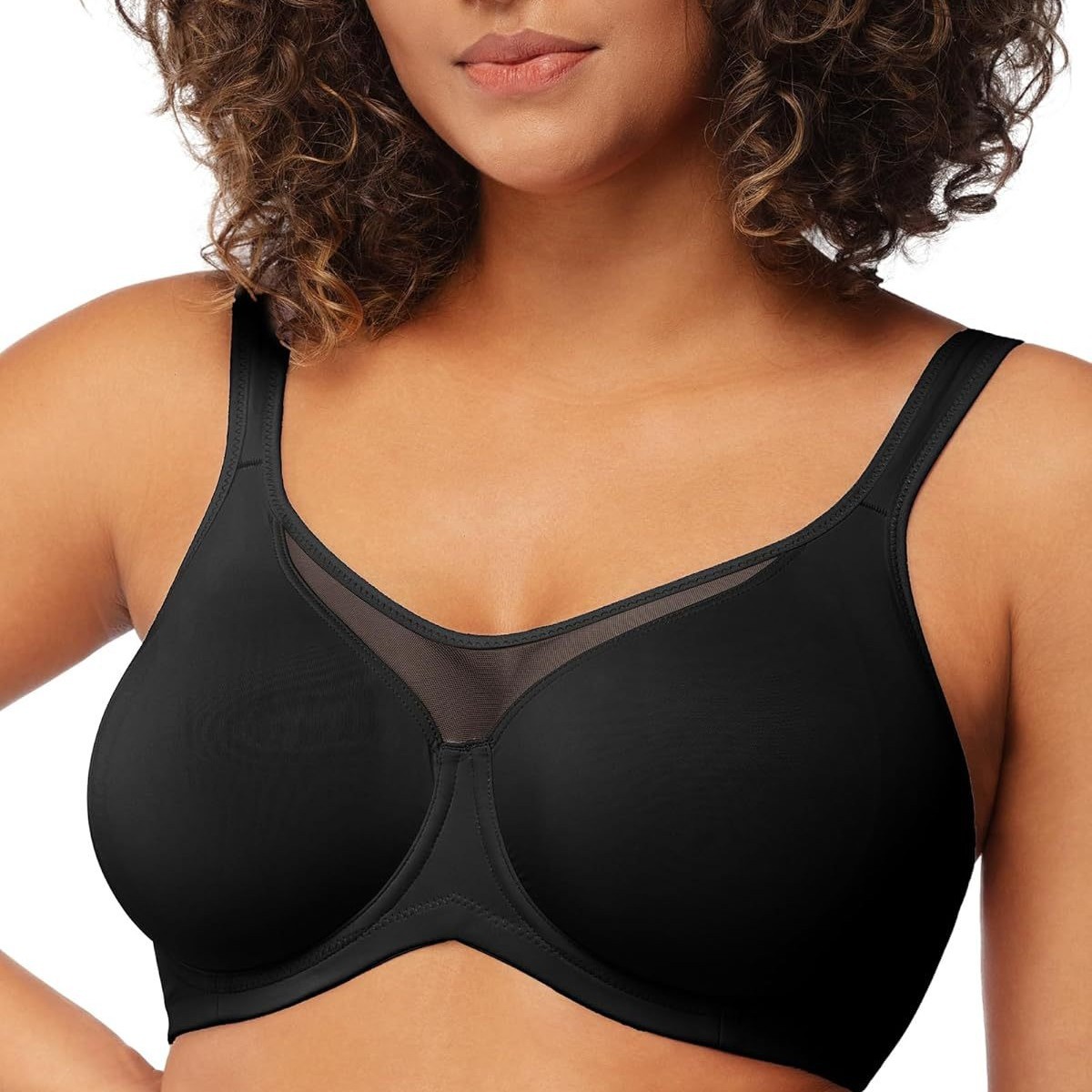 Womens Plus-Size Underwire Bra, Full-Coverage, Cool And Comfortable