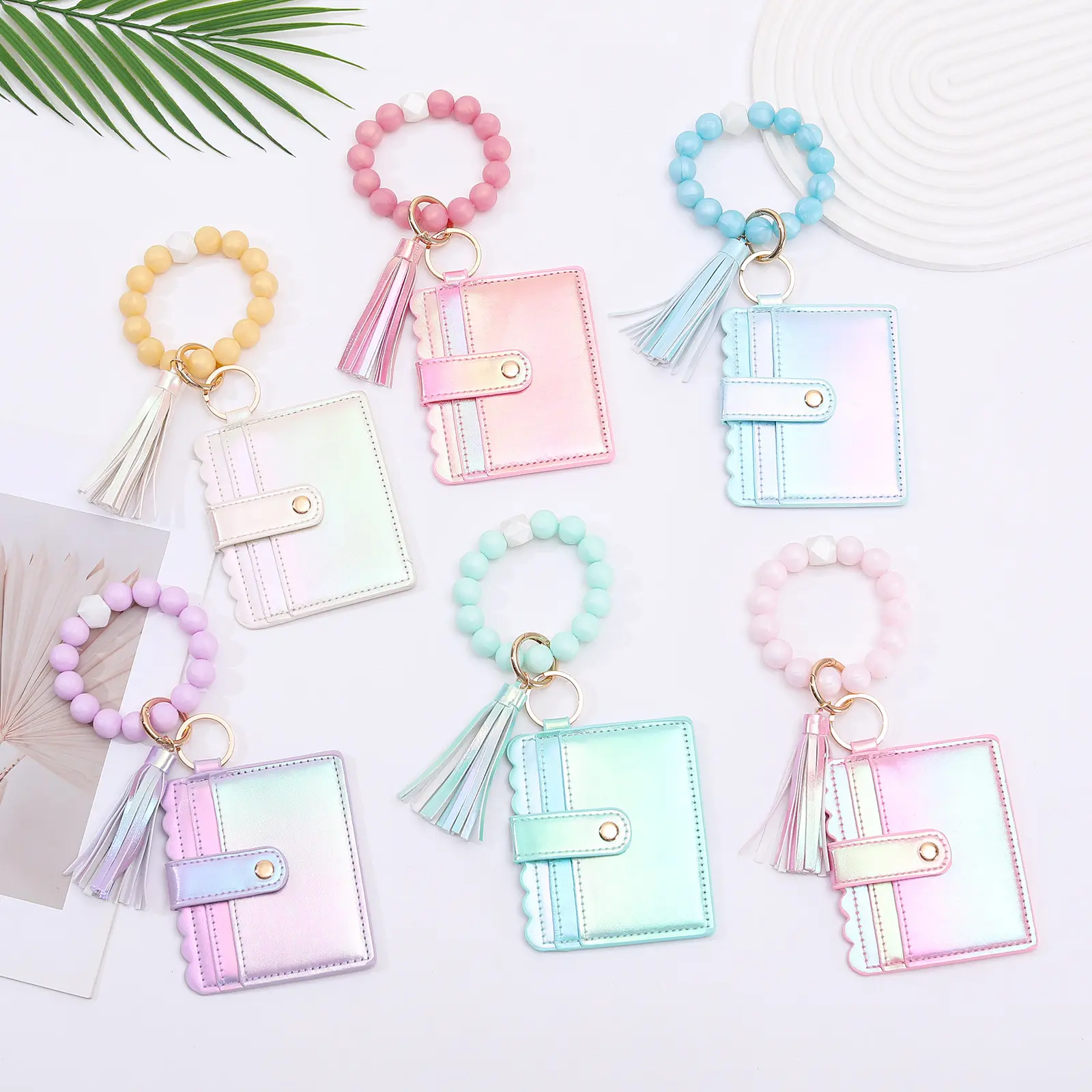 European And American Colorful Laser Gradient Card