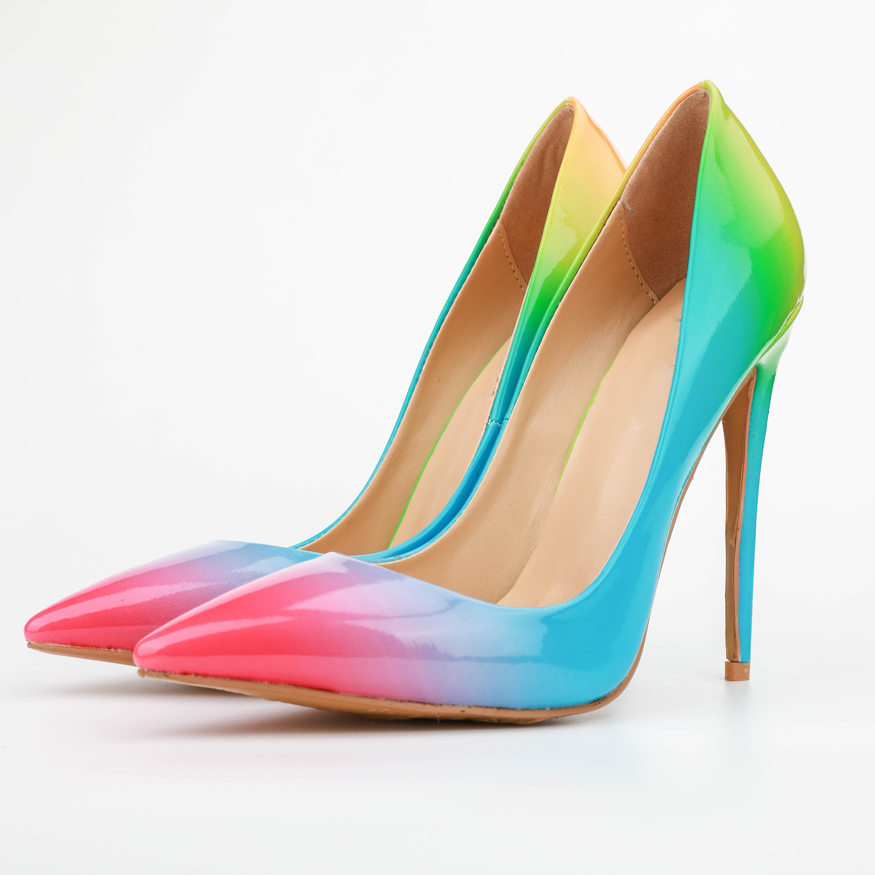 Pointed-toe Patent Leather Stilettos Sexy Candy-colored Fashion Pumps