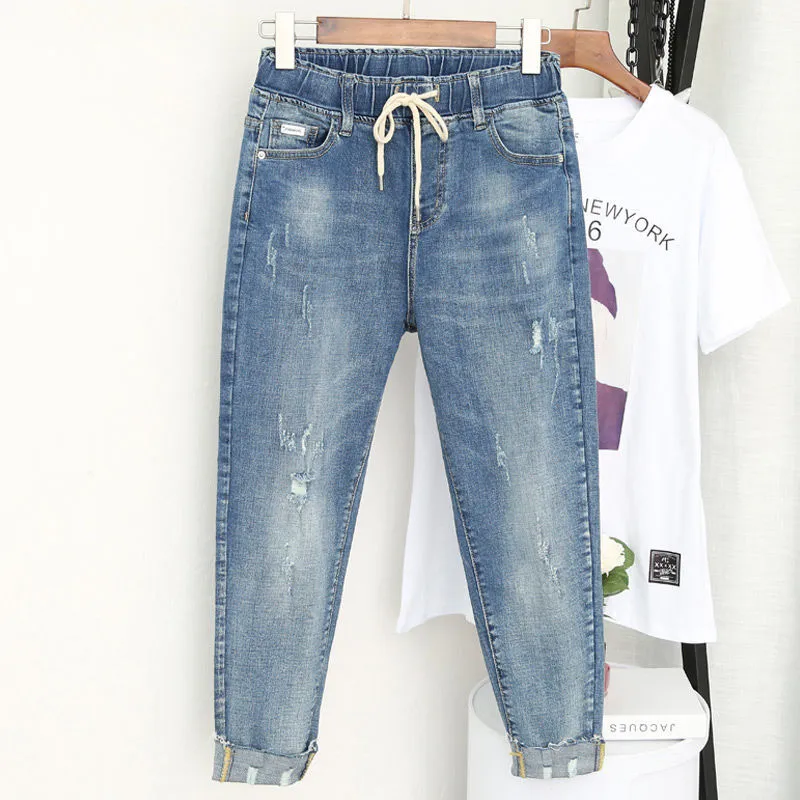 Oversized Jeans Women's Loose High Waist Harem Pants