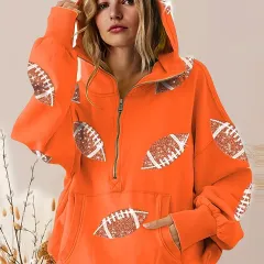 Sweater Women's Clothing Zipper Drawstring Long Sleeve - Mcc01543 - View 1
