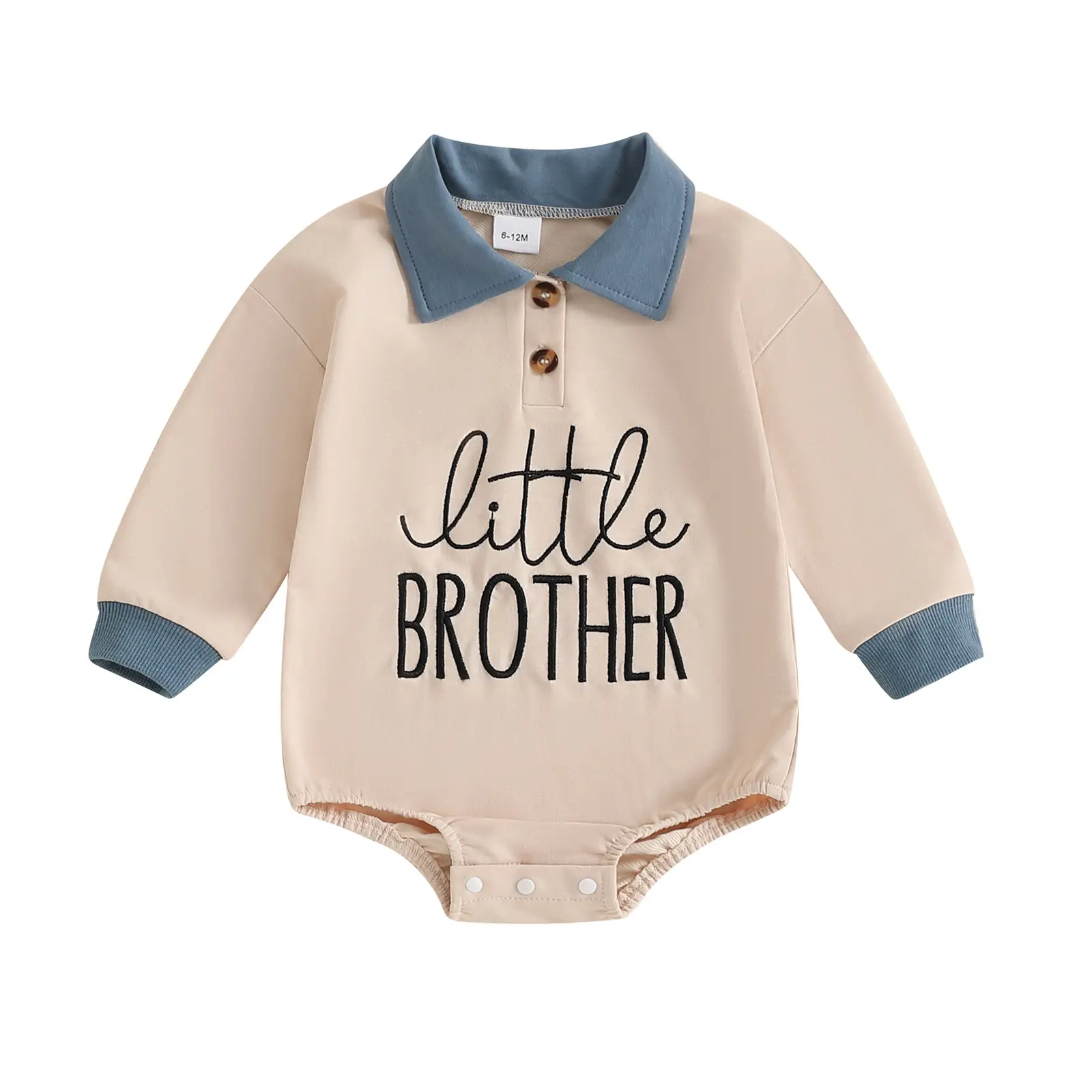 Children's Clothing Alphabet Embroidery Long-sleeve Jumpsuit