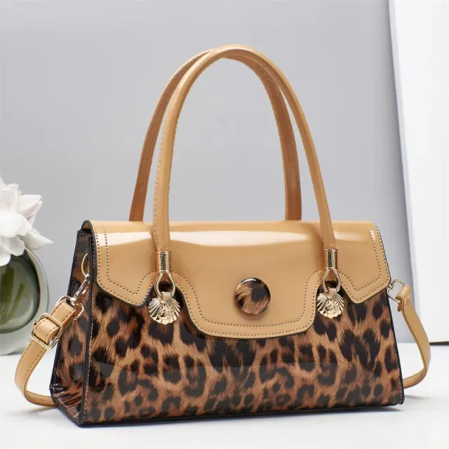Textured Shoulder Crossbody Bag Trendy And Versatile With A Leopard Print Red - Shop at LoveMi
