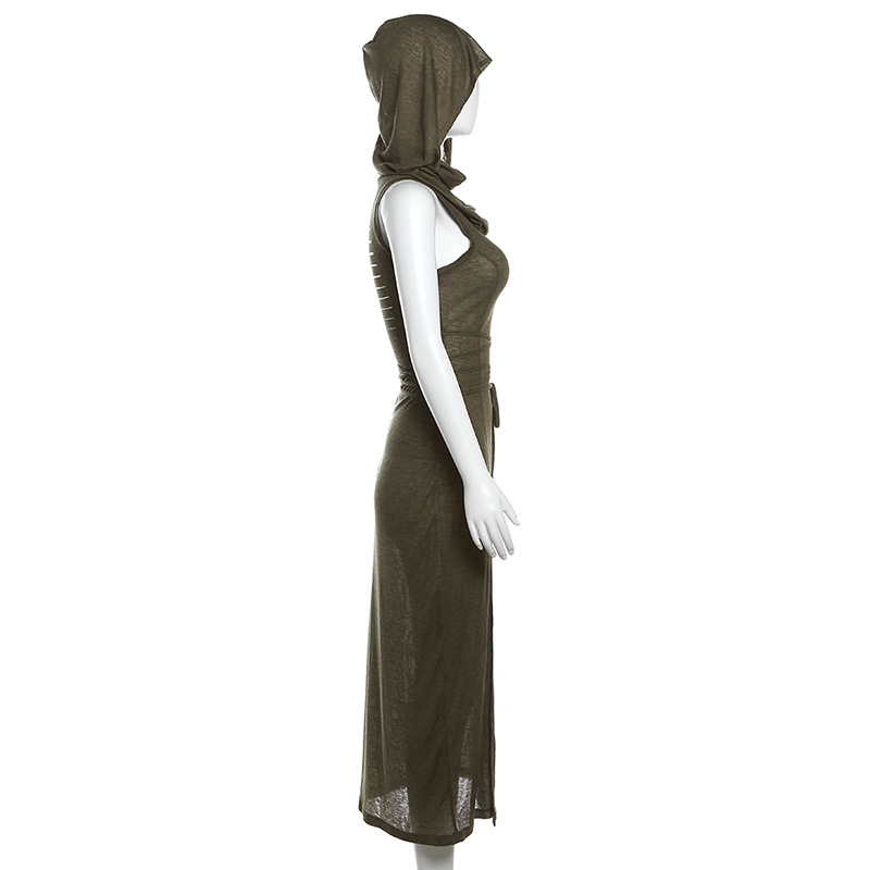 Women's Fashion Trendy Hooded Hollow Backless Dress
