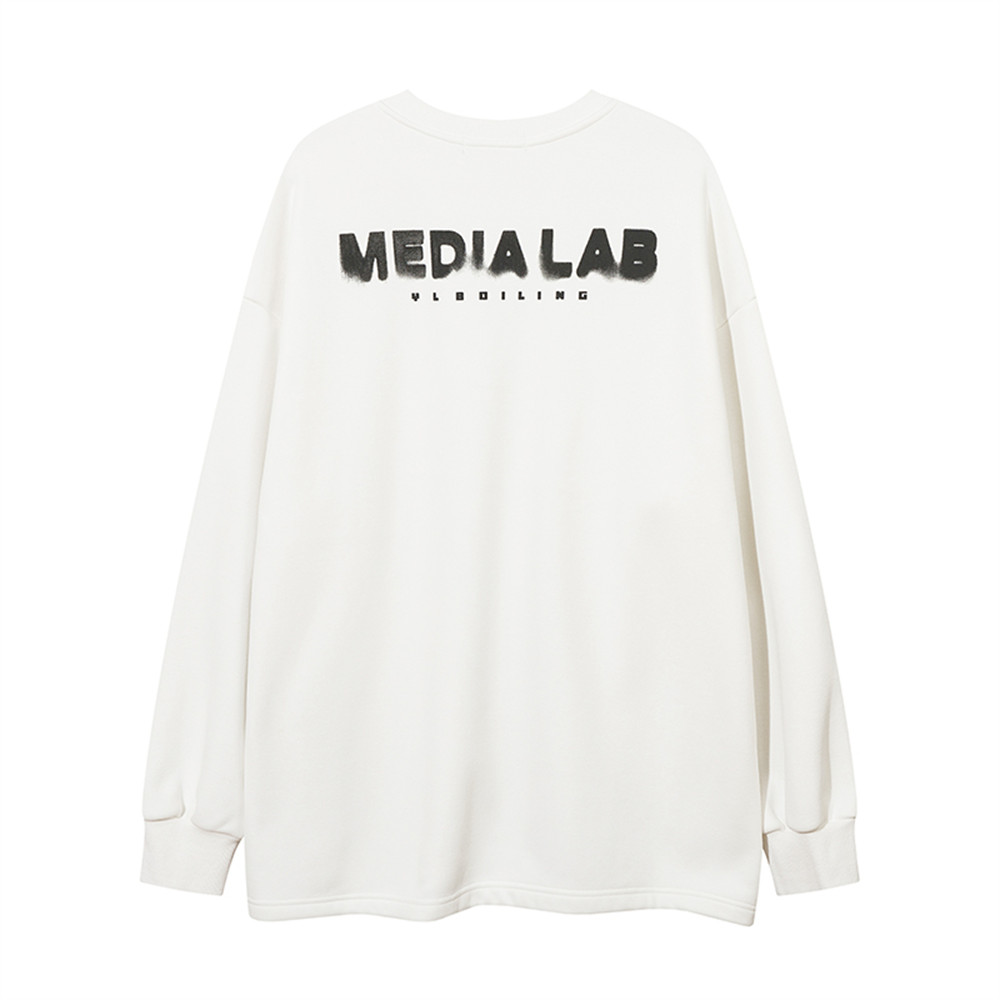 American Cartoon Rabbit Print Brushed Hoody