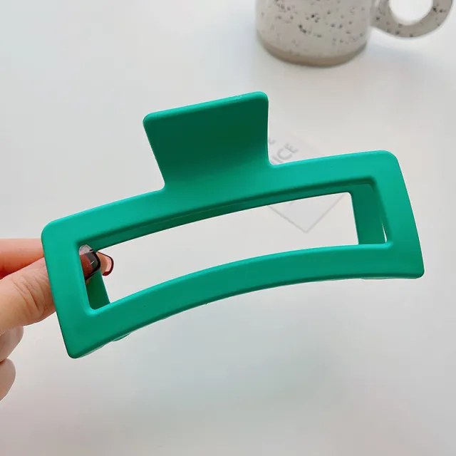 Volume Large Size Color Shark Clip Thick Hair Grip Dark Green - Shop at LoveMi