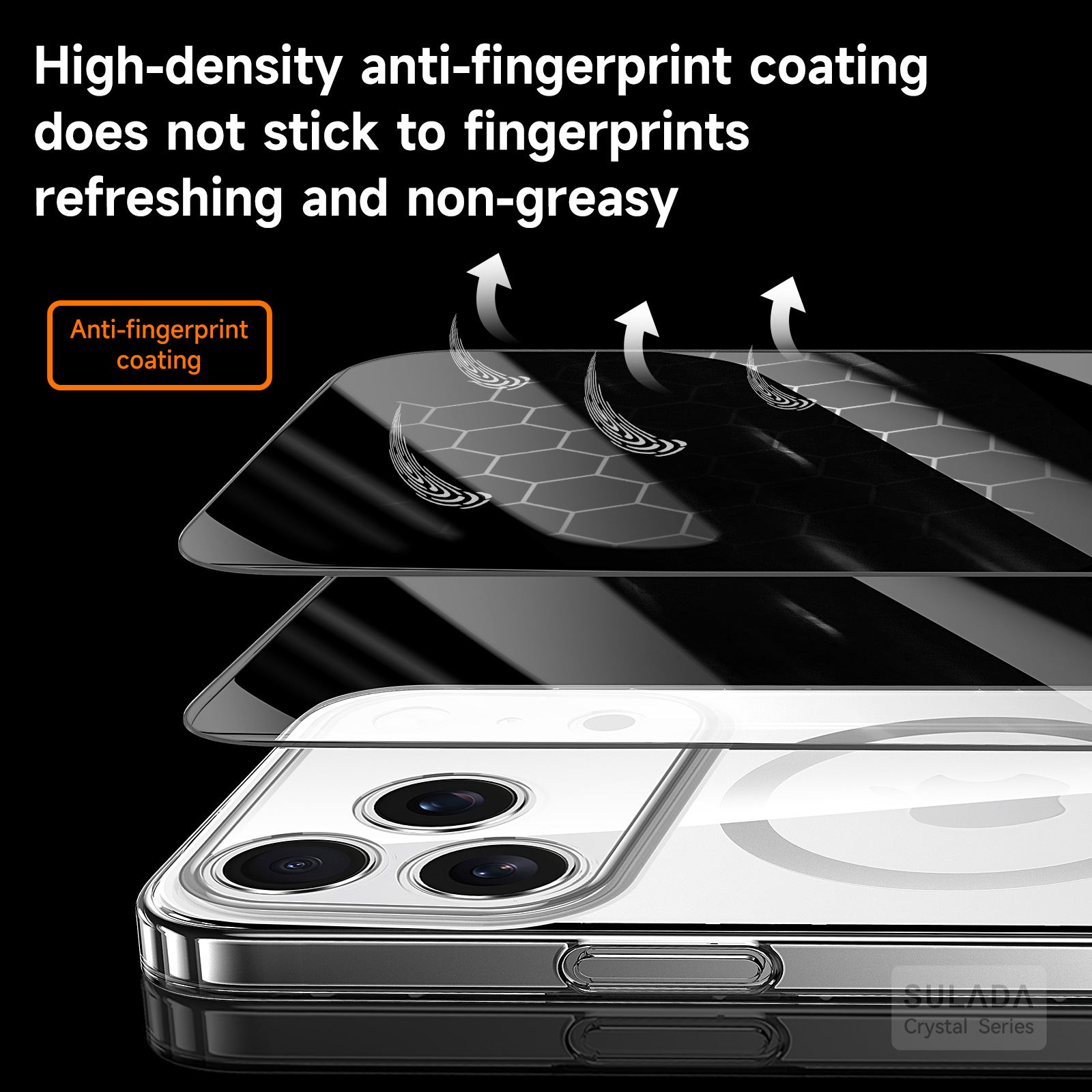 Transparent Crystal PC Hard Shell Shatter-resistant Fine Hole Phone Case