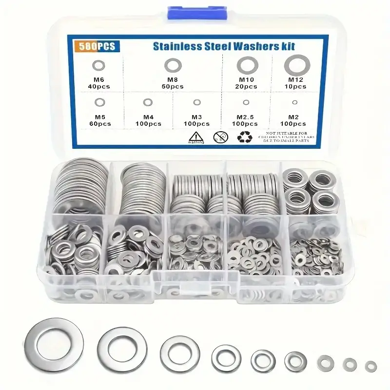 304 Stainless Steel Flat Washer Combination M2-M12