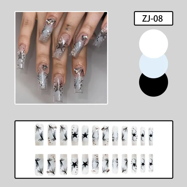 Women's Fashion Rhinestone Patch Nails Zj 08 - Shop at LoveMi