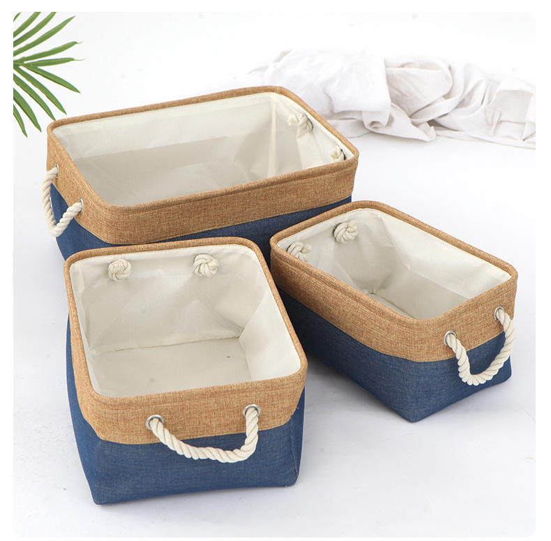 Title 7, New Color Matching Linen Storage Basket Washable