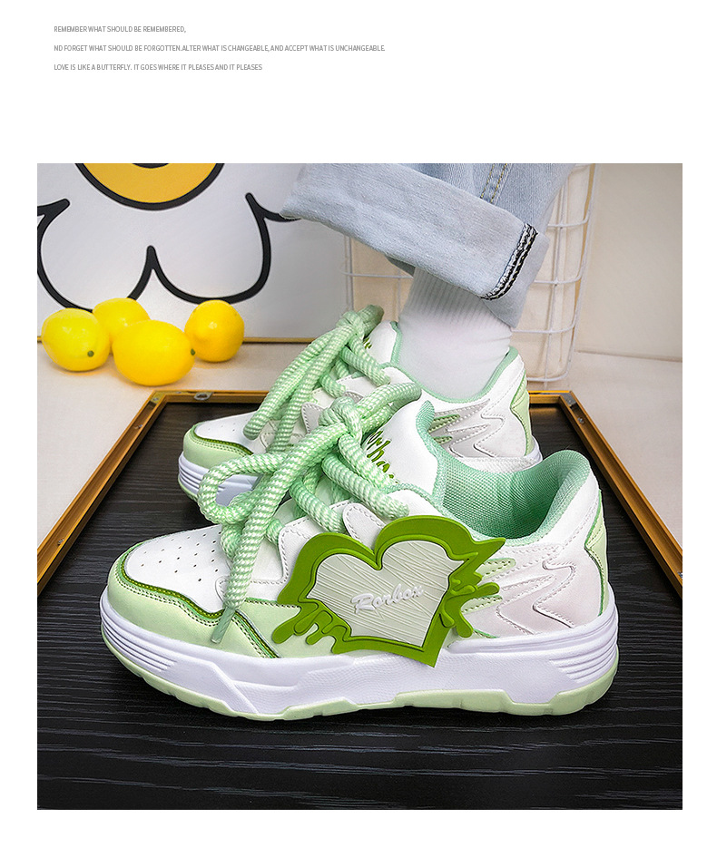 Color Contrast Patchwork Bread Shoes Increased By Light Casual Shoes - Image 14