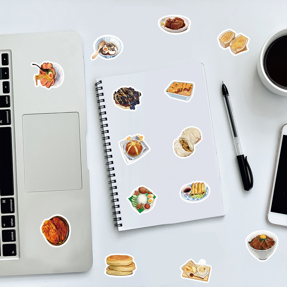 Title 4, Realistic Food Stickers Personalized Creative D...