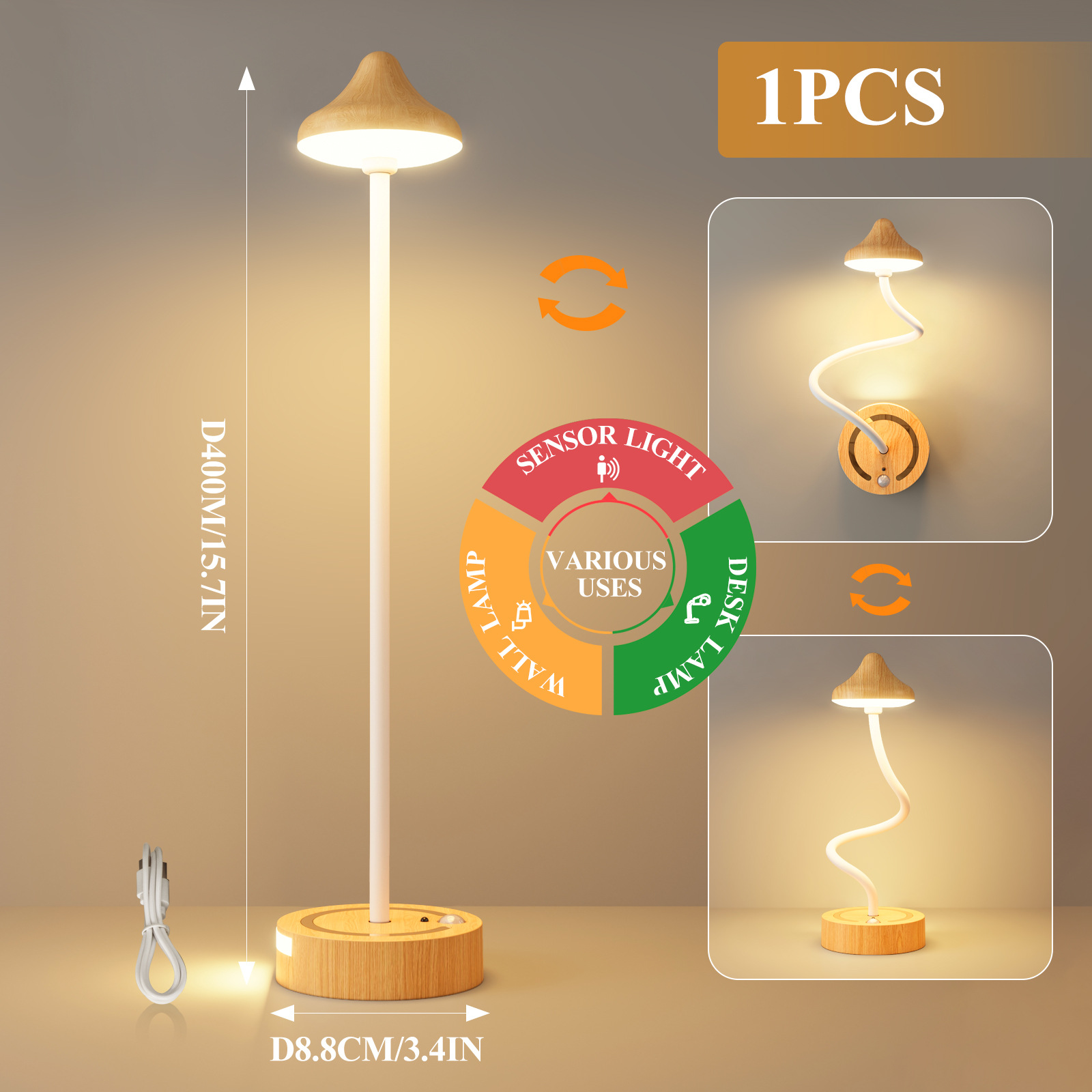 Battery-Powered Table Lamp, picture 3 of 5