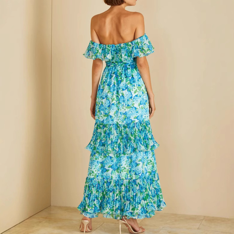 Chiffon Off-Shoulder Long Dress, picture 2 of 6