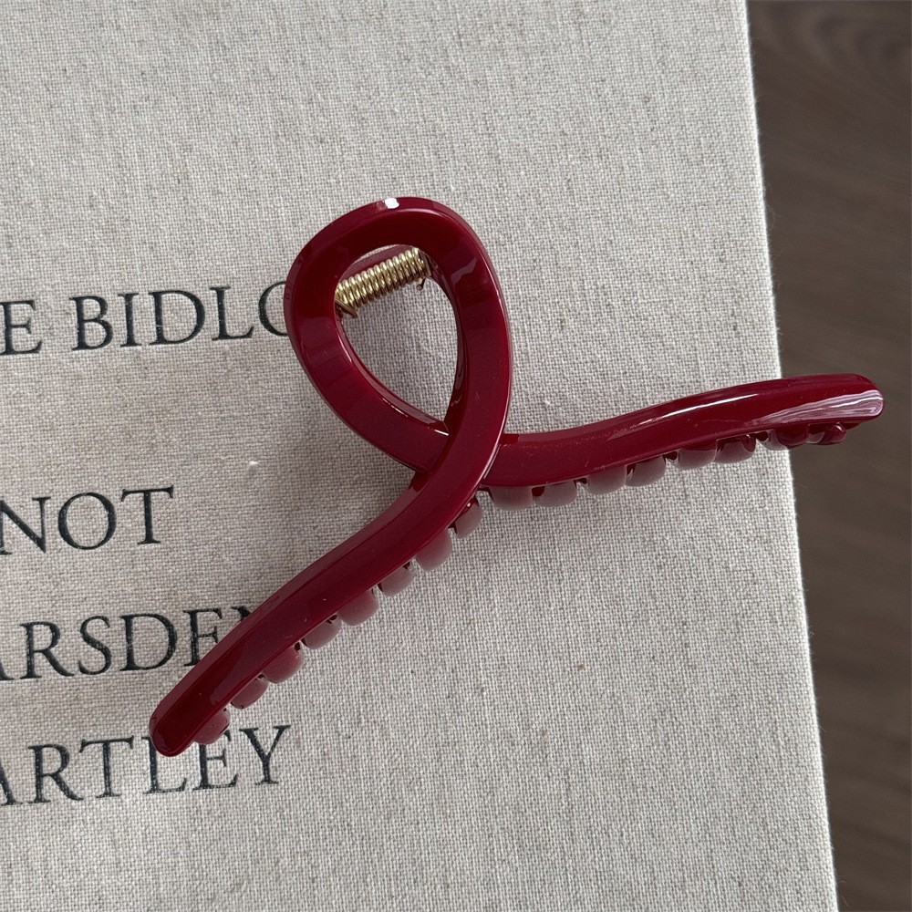 New Year Thickened Ankla Red Textured Stylish Premium Hair Clip