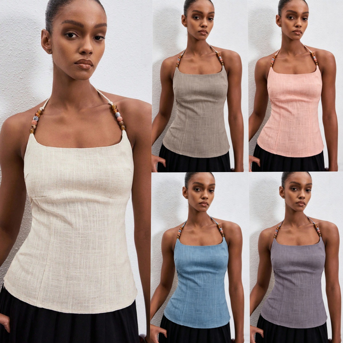 Women's Slim-fit Square-neck Slip Top