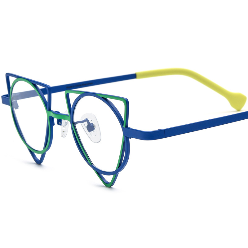 Colored Cat-eye Ultra-light Pure Titanium Myopia Glasses - Image 2