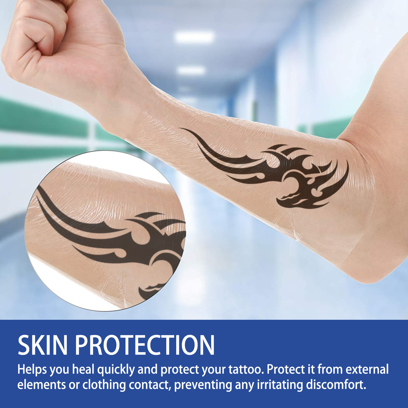 Title 9, Creative Tattoo Care Transparent Waterproof Sti...